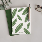 Banana Leaf Yeşil Bitkiler Çizgisiz Defter