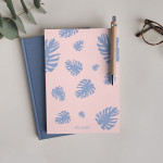 Lila Monstera Çizgisiz Defter