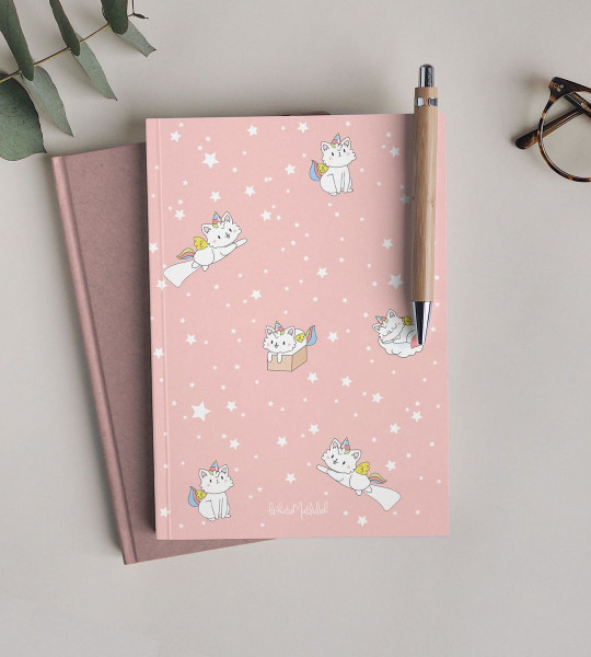 Unicorn Kedi Çizgisiz Defter